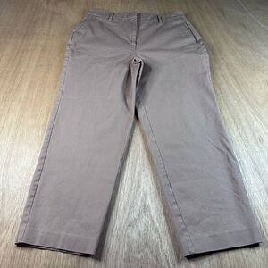 Boden Womens Cropped Chino Pants Brown Cotton Ankle Length Size 8